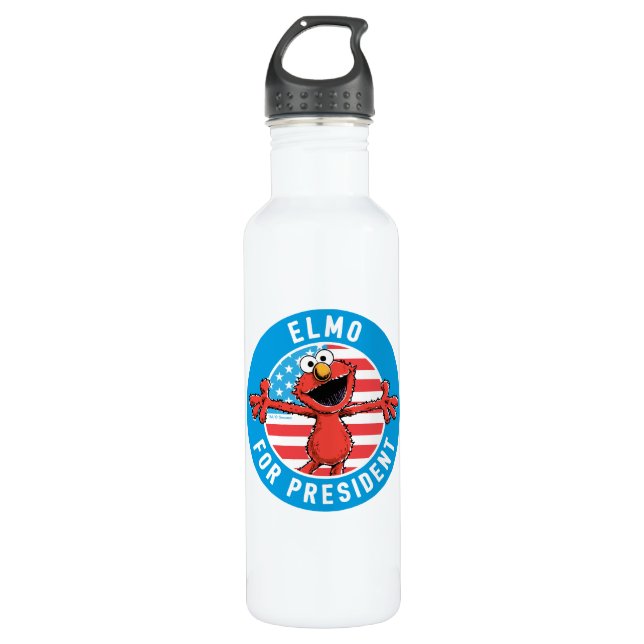 Elmo for President - Flag 710 Ml Water Bottle (Front)