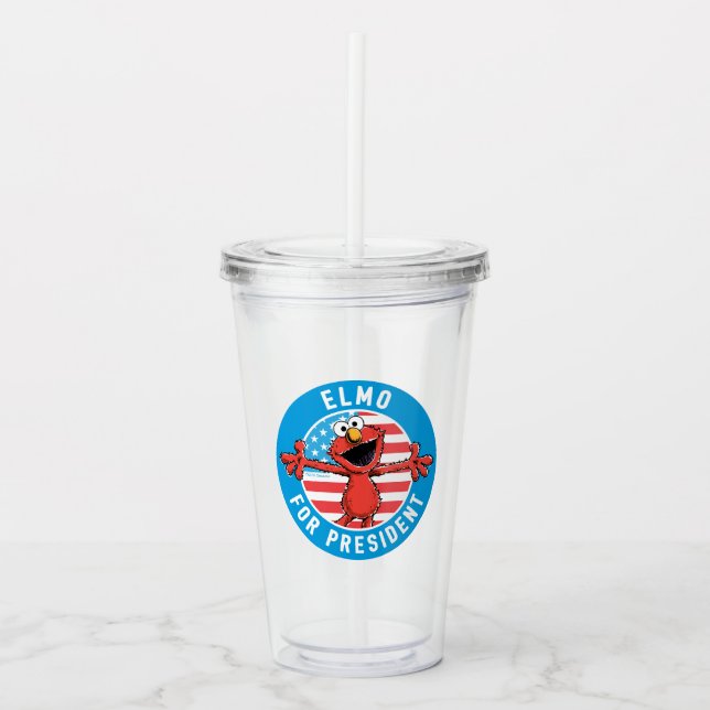 Elmo for President - Flag Acrylic Tumbler (Front)