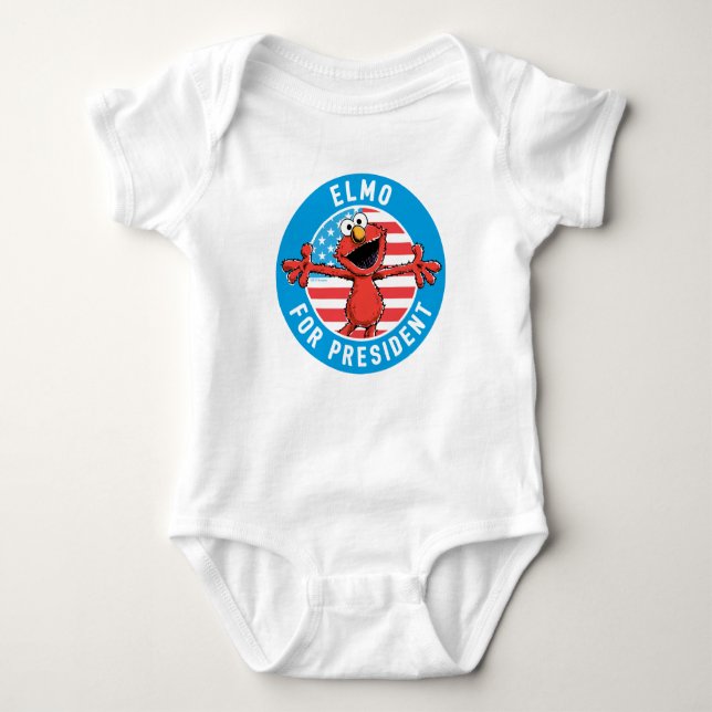 Elmo for President - Flag Baby Bodysuit (Front)