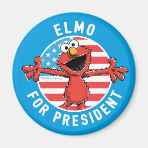 Elmo for President - Flag Magnet