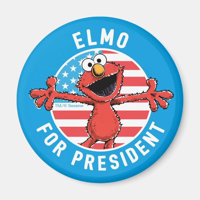 Elmo for President - Flag Magnet (Front)