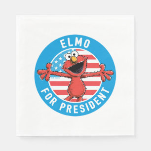 Elmo for President - Flag Napkin