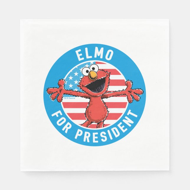 Elmo for President - Flag Napkin (Front)
