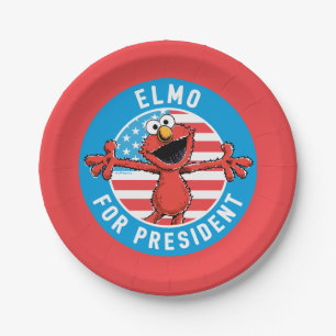 Elmo for President - Flag Paper Plate