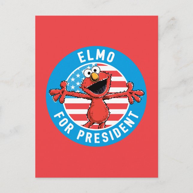 Elmo for President - Flag Postcard (Front)