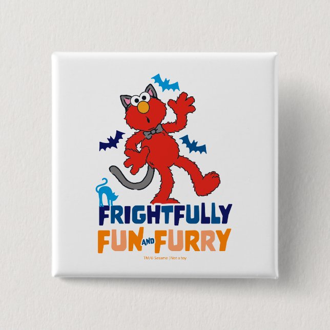 Elmo | Frightfully Fun & Furry 15 Cm Square Badge (Front)