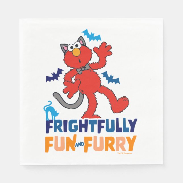 Elmo | Frightfully Fun & Furry Napkin (Front)