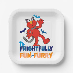Elmo   Frightfully Fun & Furry Paper Plate