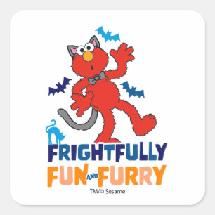 Elmo   Frightfully Fun & Furry Square Sticker