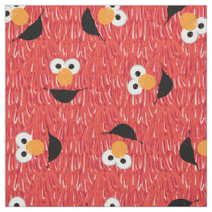 Elmo Fur Face Pattern Fabric