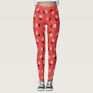 Elmo Fur Face Pattern Leggings