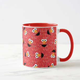 Elmo Fur Face Pattern Mug