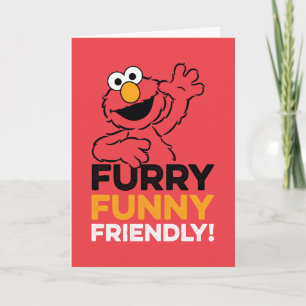 Elmo Furry Funny Friendly Card