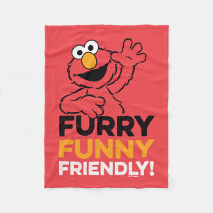 Elmo Furry Funny Friendly Fleece Blanket