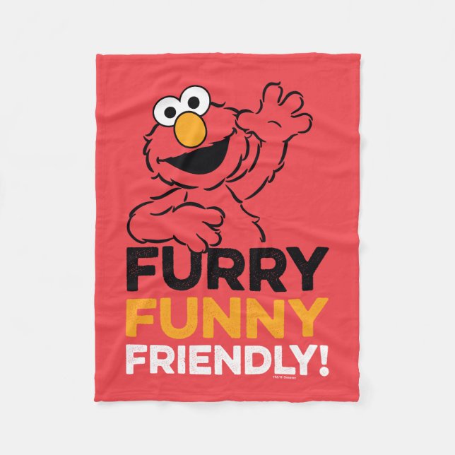 Elmo | Furry Funny Friendly Fleece Blanket (Front)