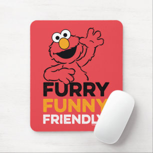 Elmo Furry Funny Friendly Mouse Mat