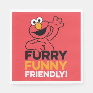 Elmo   Furry Funny Friendly Napkin
