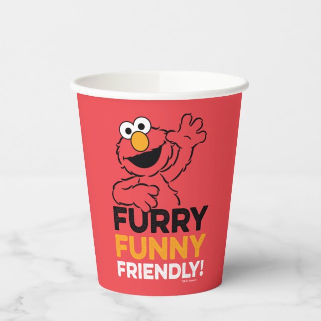 Elmo | Furry Funny Friendly Paper Cups (Left)