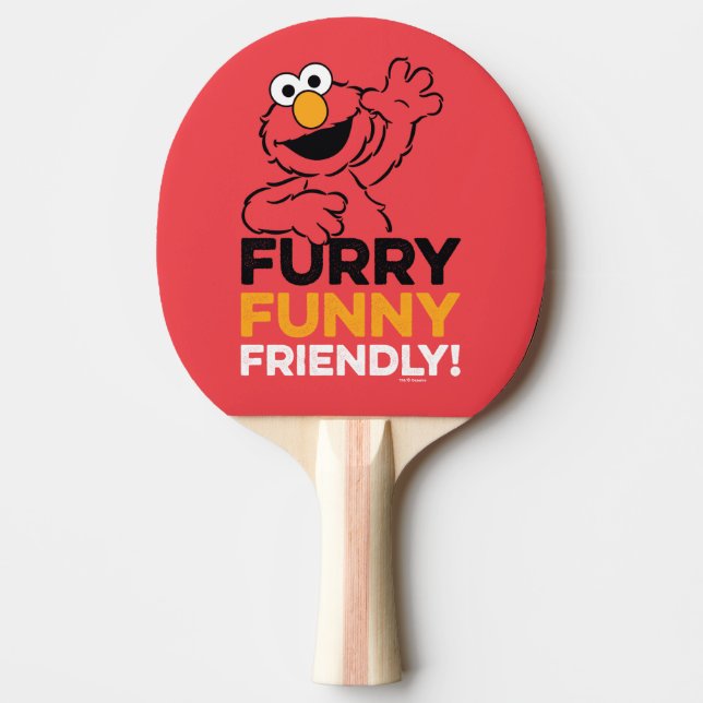 Elmo | Furry Funny Friendly Ping Pong Paddle (Front)