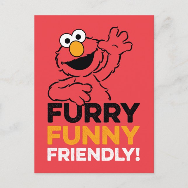 Elmo | Furry Funny Friendly Postcard (Front)