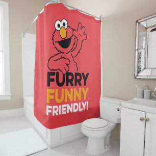 Elmo   Furry Funny Friendly Shower Curtain