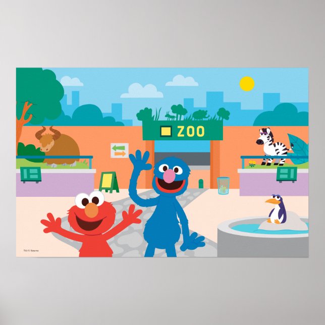 Elmo & Grover | Zoo Scene Poster (Front)