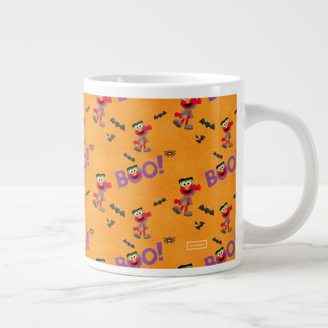 Elmo | Halloween Boo Pattern Large Coffee Mug (Right)