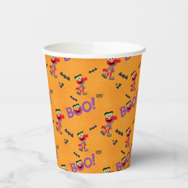 Elmo | Halloween Boo Pattern Paper Cups (Left)