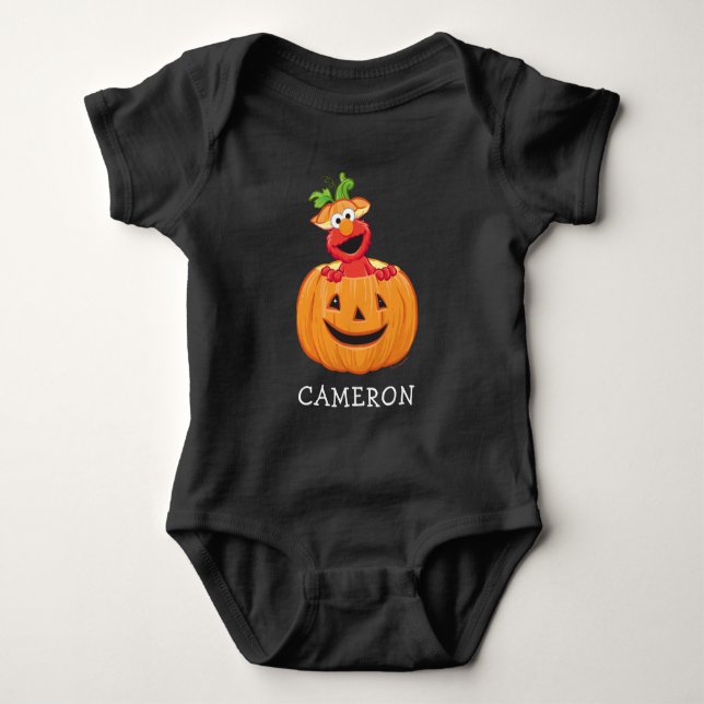 Elmo | Halloween Jack-O-Lantern Baby Bodysuit (Front)