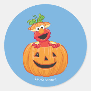 Elmo Halloween Jack-O-Lantern Classic Round Sticker