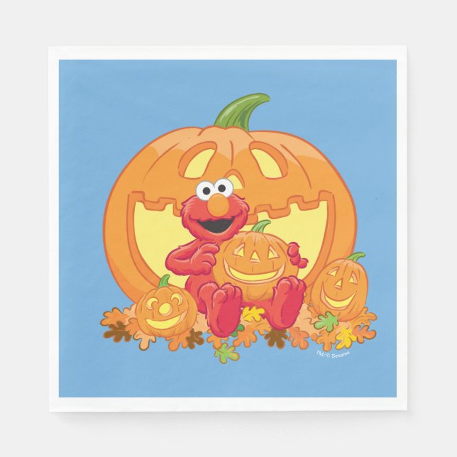 Elmo | Halloween Pumpkins Napkin (Front)