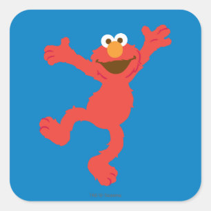 Elmo Happy Dancing Square Sticker