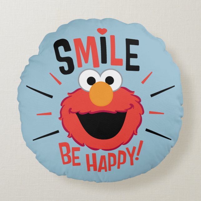 Elmo Happy Smile Round Cushion (Front)