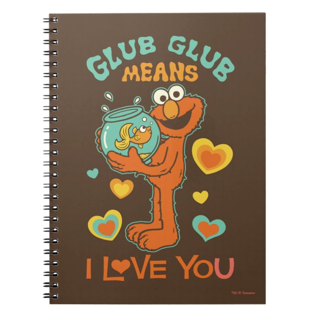 Elmo Holding his Pet Goldfish Notebook (Front)