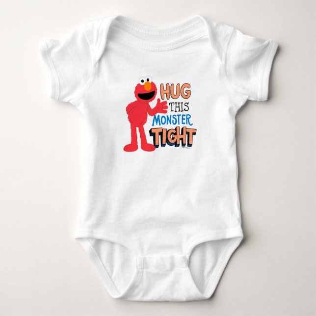 Elmo | Hug this Monster Tight Baby Bodysuit (Front)