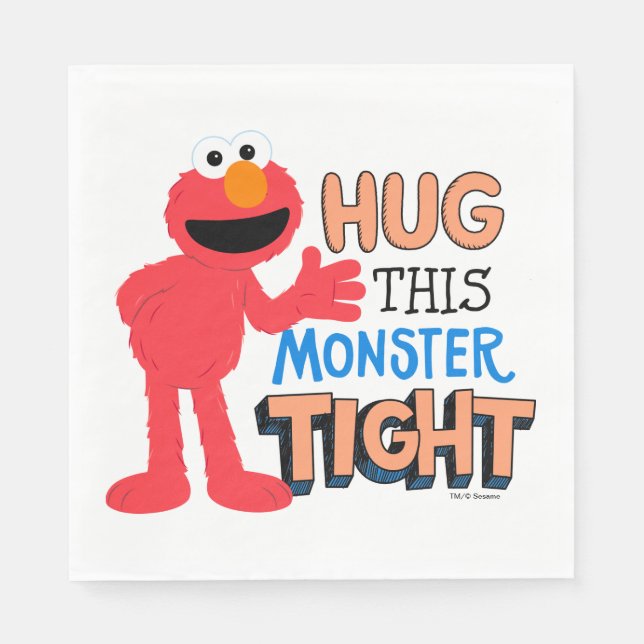 Elmo | Hug this Monster Tight Napkin (Front)