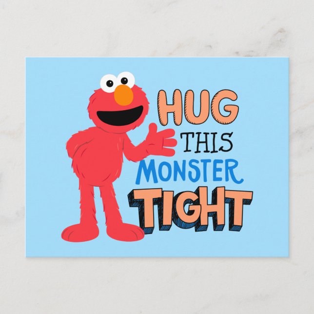 Elmo | Hug this Monster Tight Postcard (Front)