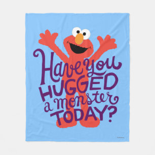 Elmo Hugging Fleece Blanket
