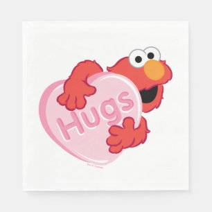 Elmo "Hugs" Valentine Heart Candy Napkin