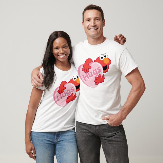 Elmo "Hugs" Valentine Heart Candy T-Shirt (Unisex)
