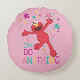 Elmo   I Can Do Anything Round Cushion