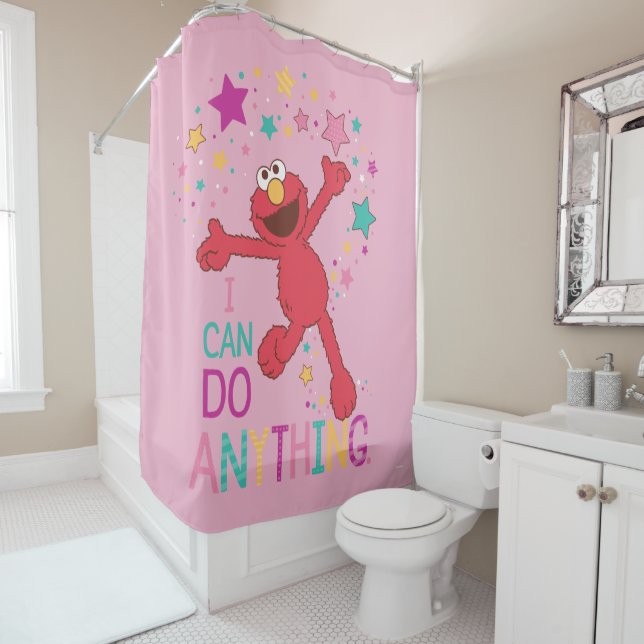 Elmo | I Can Do Anything Shower Curtain (In Situ)