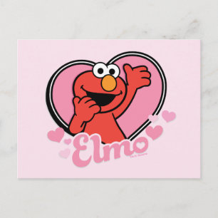 Elmo in Heart Valentine Postcard