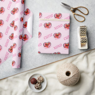 Elmo in Heart Valentine Wrapping Paper