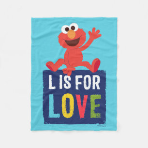 Elmo L is for Love Fleece Blanket