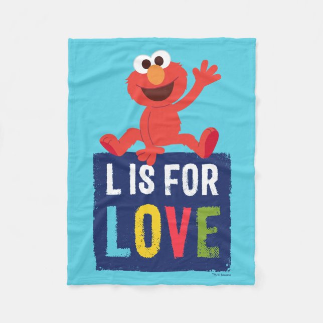 Elmo | L is for Love Fleece Blanket (Front)