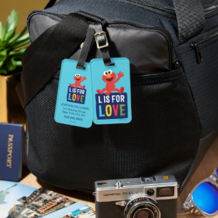 Elmo   L is for Love Luggage Tag