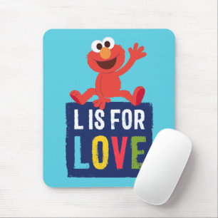 Elmo   L is for Love Mouse Mat