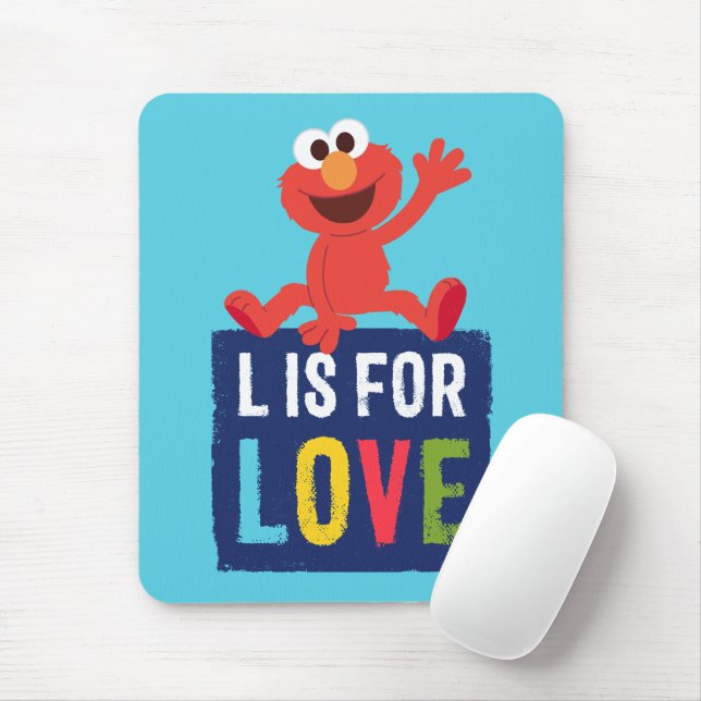 Elmo | L is for Love Mouse Mat (With Mouse)