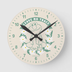 Elmo Leave No Trace Floral Graphic Round Clock
